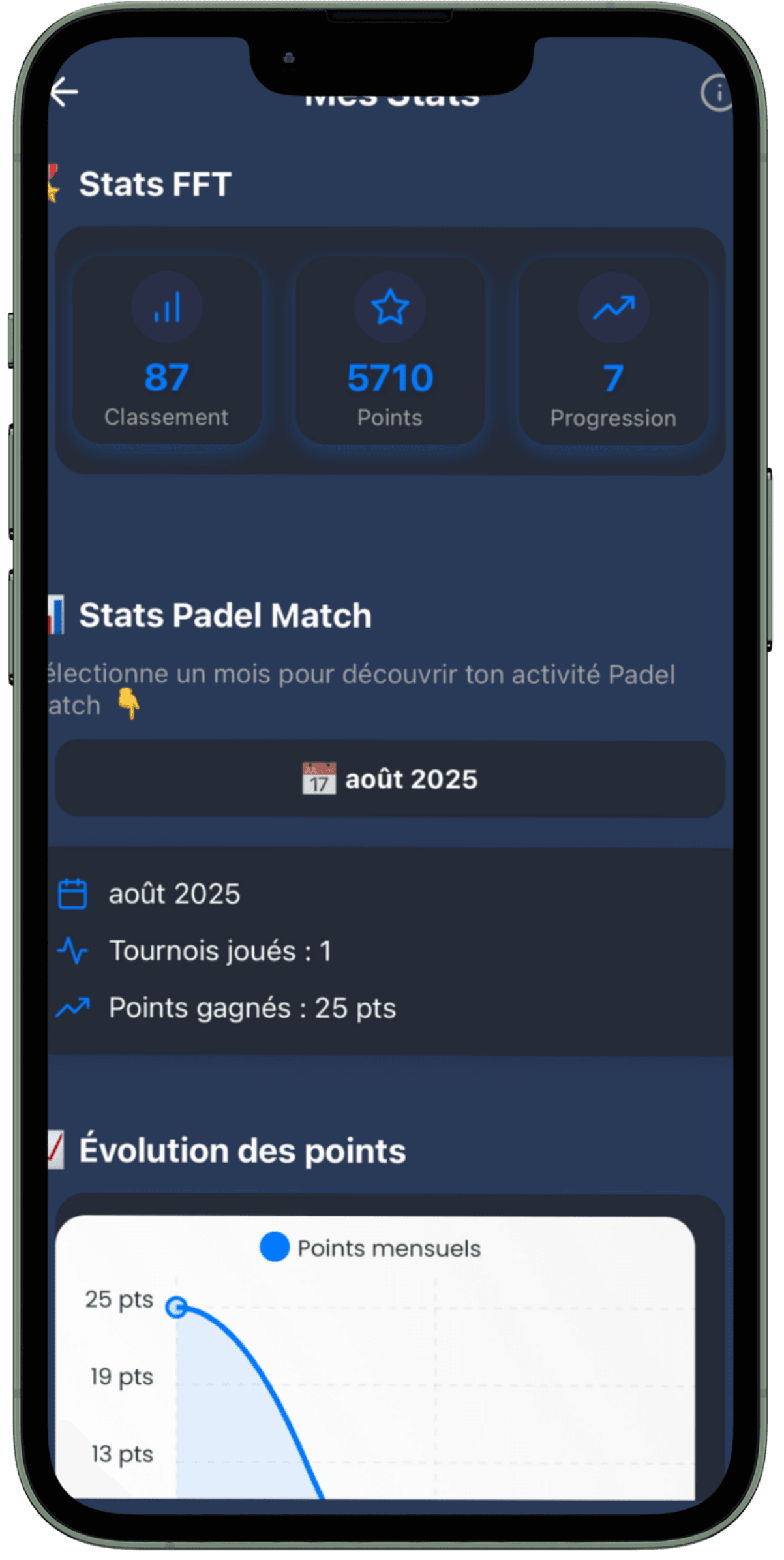 PadelMatch — mockup 3